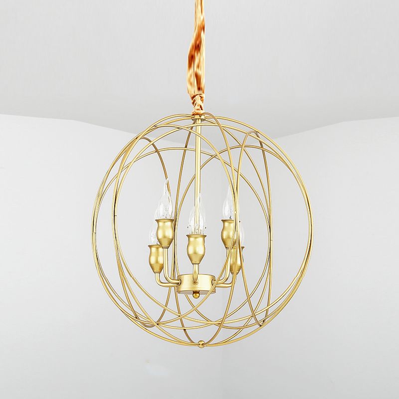 Wrought Iron Hanging Pendant Lights Vintage Global Hanging Lamps for Living Room