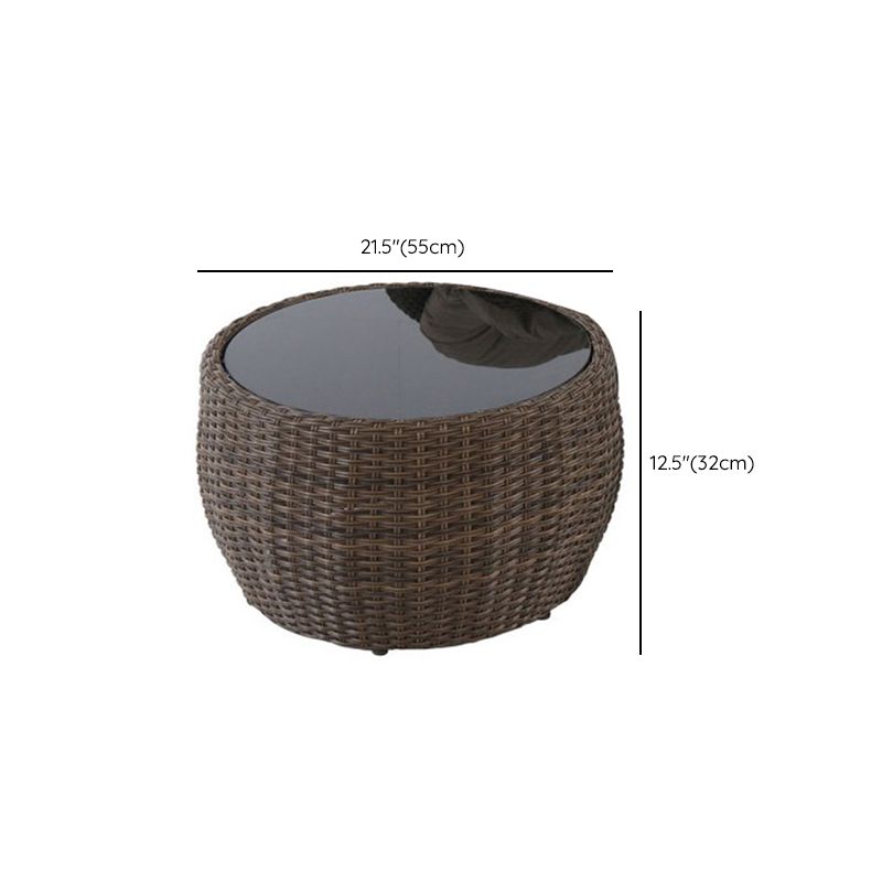 Circular Rattan Bistro Table Set 1/2/3 Pieces Modern Bistro Set