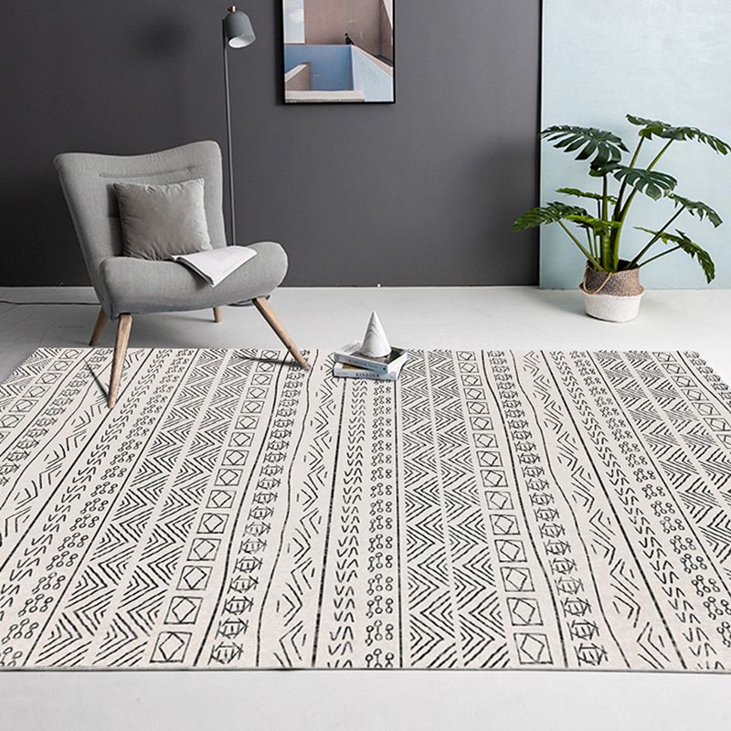 Bohemian Graphic Print Raping Polyester Tapis d'intérieur Tapis de support sans glissement pour le salon