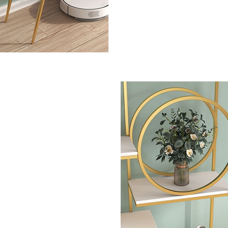 Open Back Standard Bookshelf Metal Bookcase with Shelves for Study Room