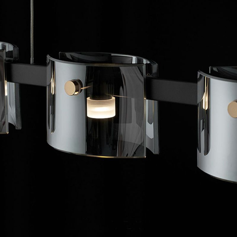 Nordic LED Island Lighting Fixture Simple Glass Pendant Light for Dining Room