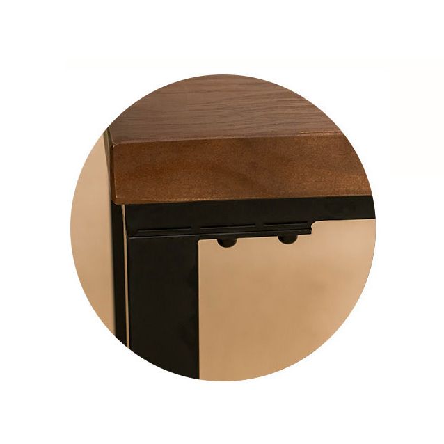 Modern Rectangle Solid Wood Bar Table Set 1/5/9 Pieces Counter Table with Black Stools