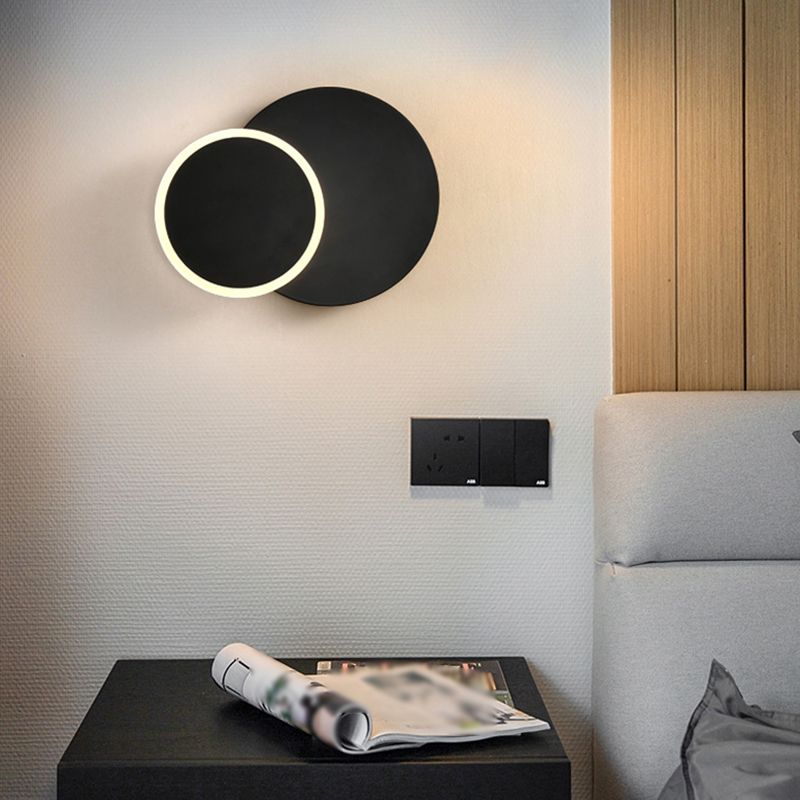 Modern Style Geometric Wall Mounted Lamps Metal 1 Light Wall Lights