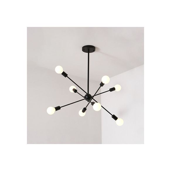 Lampadario a bulbo lampadario a sospensione in metallo vintage lampadario a sospensione in nero