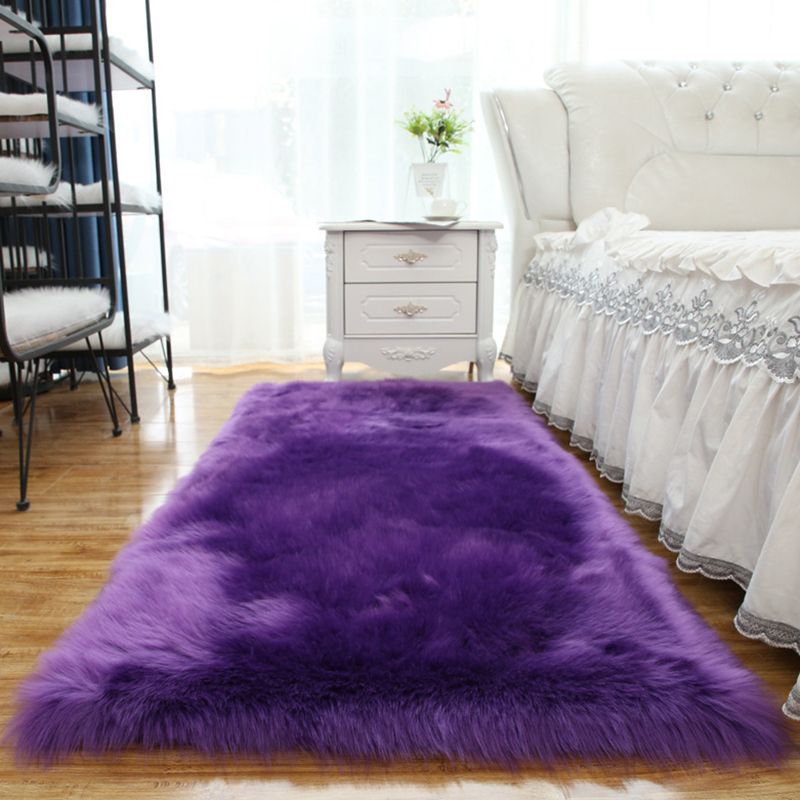 Simplicité Tapis Shag Couleur solide moderne Tapis de tapis lavable moderne