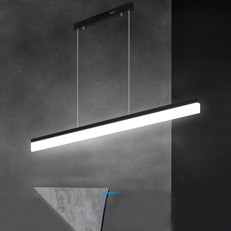 Luci a sospensione sospesa in metallo nero lampade a sospensione lineari moderne per ufficio