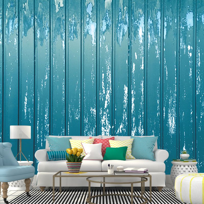Wood Grain Stain-Resistant Mural for Living Room, Personalized Size Available