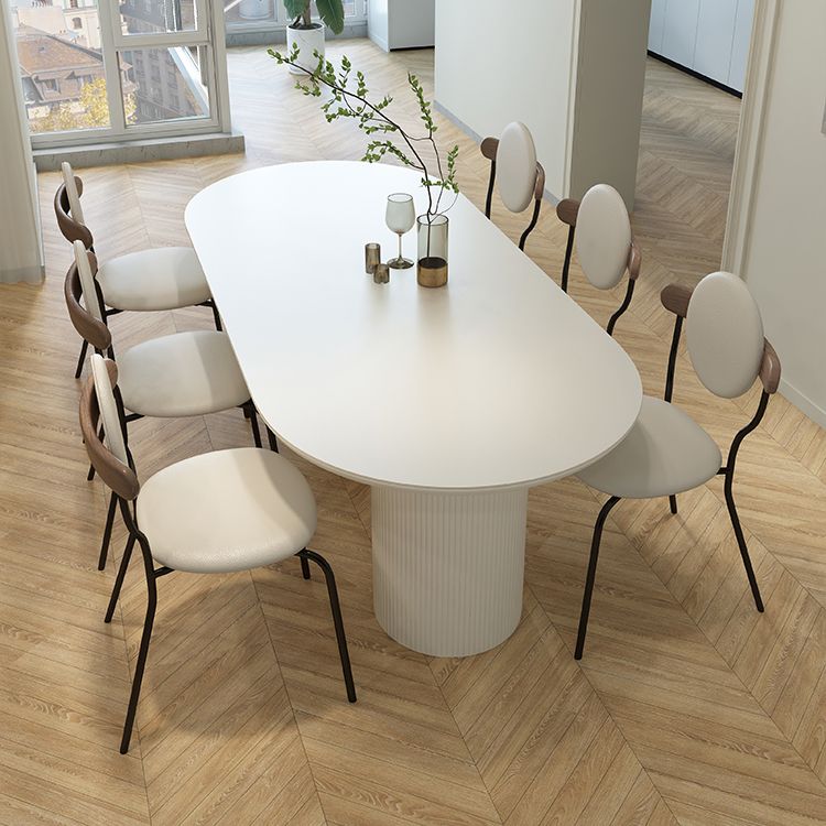 Metal and Slate Table Modern Minimalist Home Wood Base Dining Table