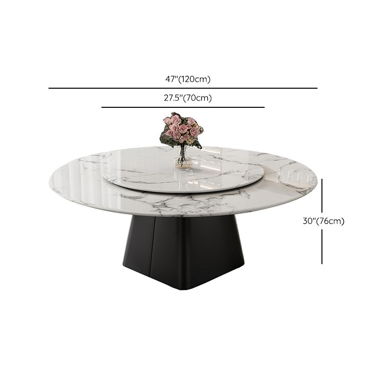 Modern 1/6/7/13 Pieces Furniture Round Stone Dining Set in White