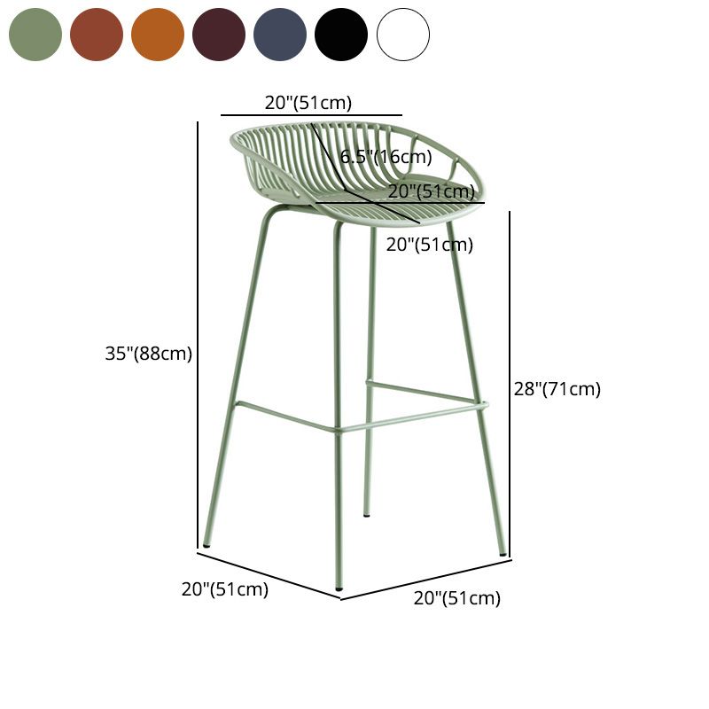 Modern Style Bar-stool Metal Counter Bar Stool with Metal Legs for Kitchen