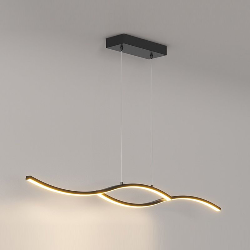 Contemporary Ceiling Light LED Black/White Kitchen Island Lighting for Dining Room