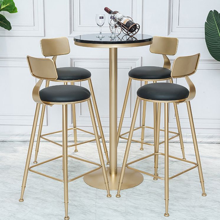 Stone Bar Dining Table Glam Round /Square Bar Table with Pedestal for Dining Room