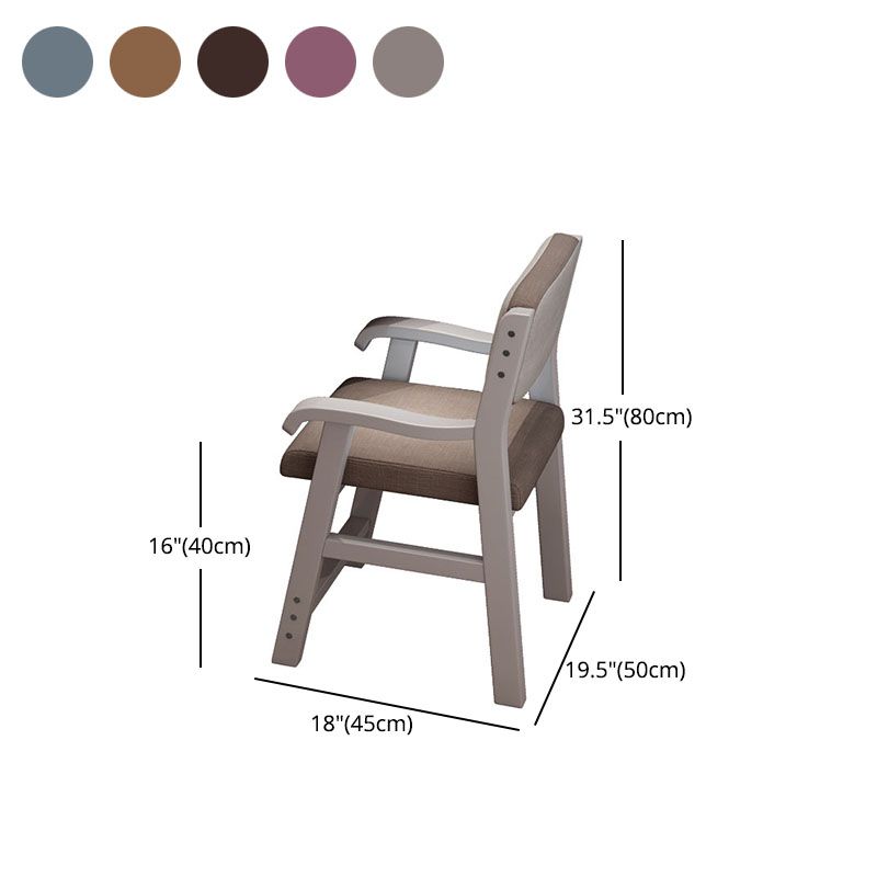 Contemporary Style Dining Wooden Chair Kitchen Open Back Arm Dining Chairs