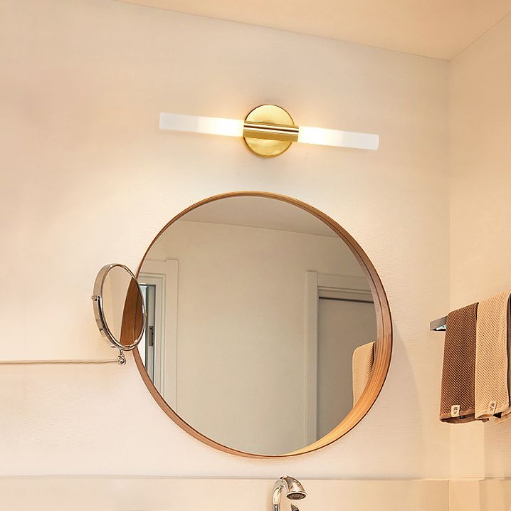 Simplicité moderne mural tubulaire éclairage en verre blanc lampe murale murale pour chambre à coucher