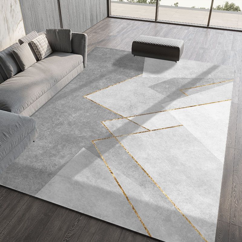 Tapis moderne bleu en bloc de couleur, en Polyester, avec envers antidérapant, pour la décoration de la maison