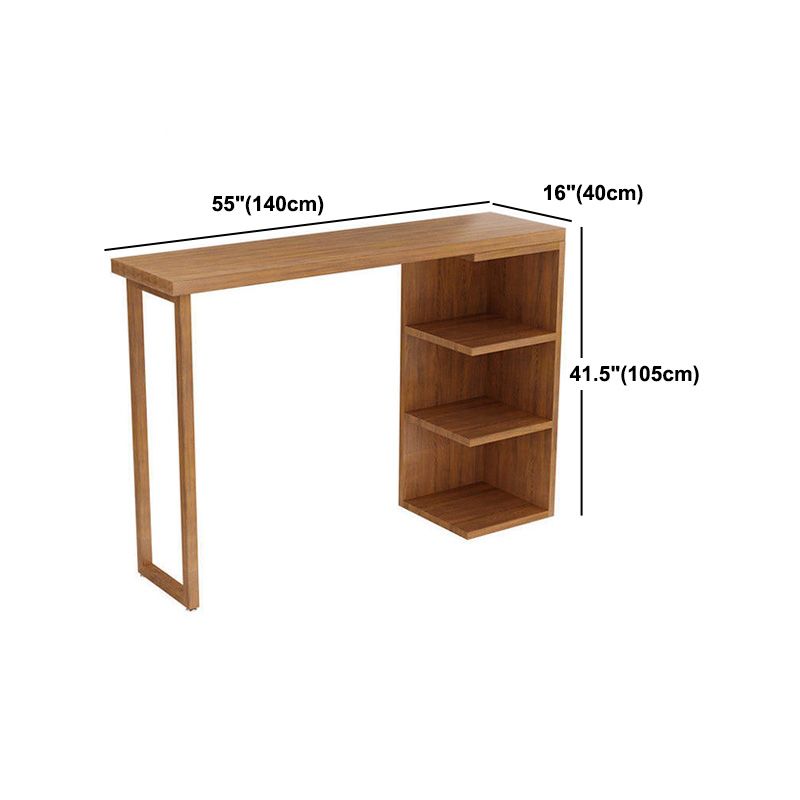 Contemporary 1/2/3 Pieces Bar Table Set Rectangle Wooden Counter Table for Kitchen