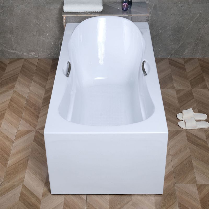 Acrylic Soaking Bath Antique Finish Rectangular Back to Wall Bath Tub