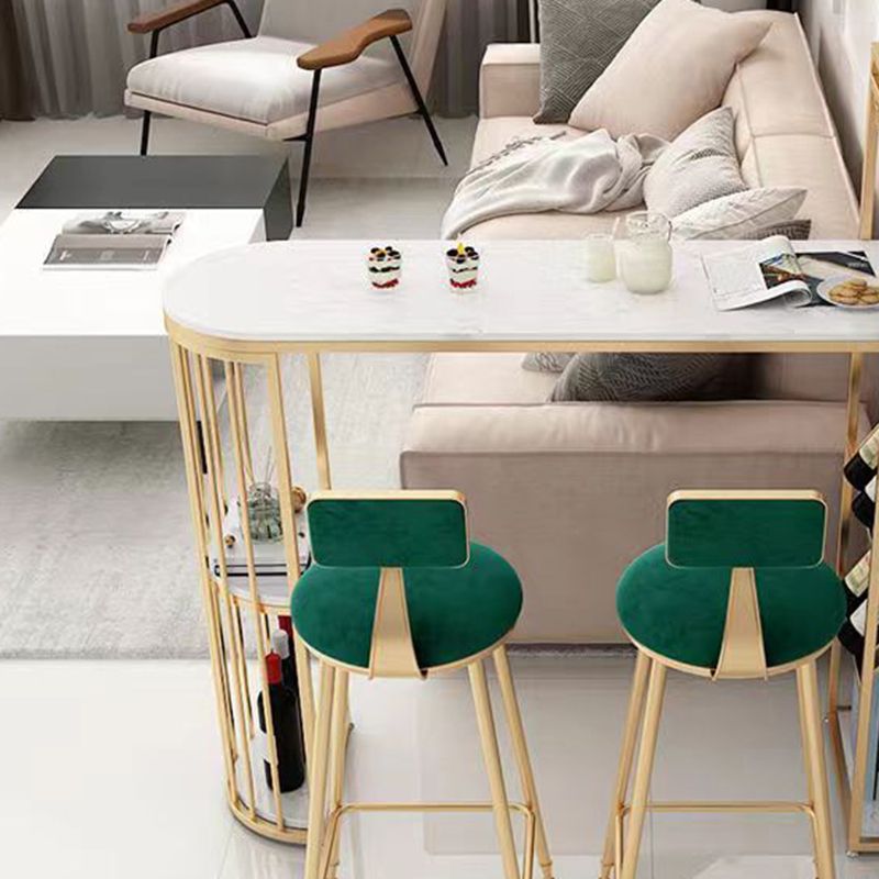 Modern Style 2/3 Pieces Stone Rectangular Bar Table Set for Living Room