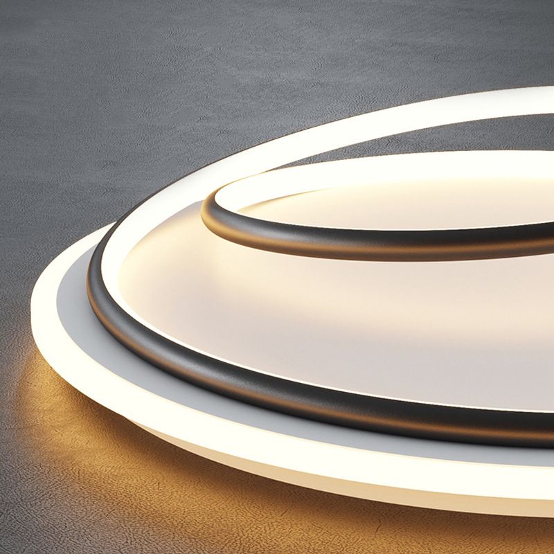 1-Light Ring Led Flush Ceiling Lights Modern Style Metal Led Flush Mount Ceiling Light Fixtures