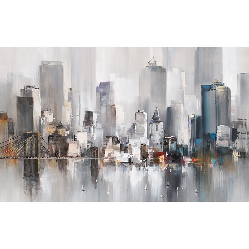 Extra Large Wall Art for Restaurant and Bar New York City and Tall Building Mural for Accent Wall
