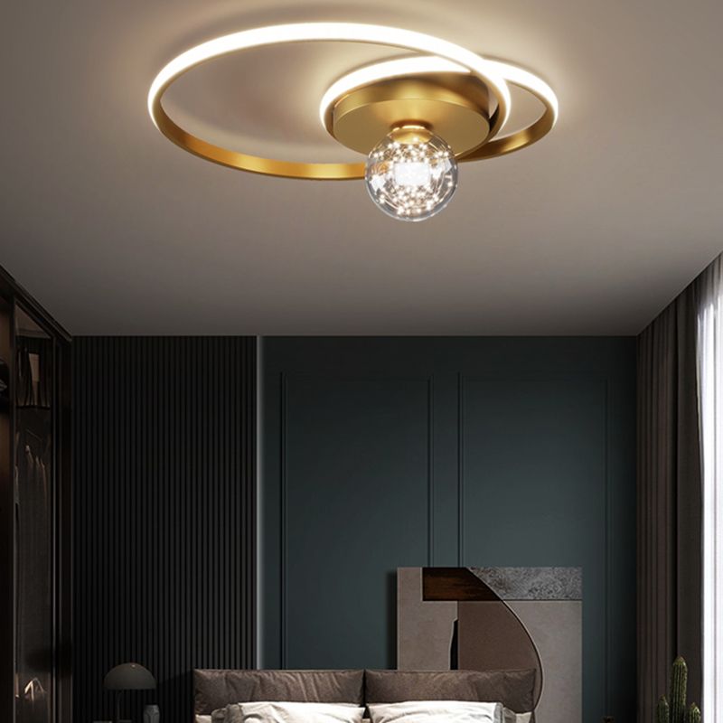Modern Style Linear Shape Ceiling Fixtures Metal 3 Light Flush Ceiling Light Fixtures