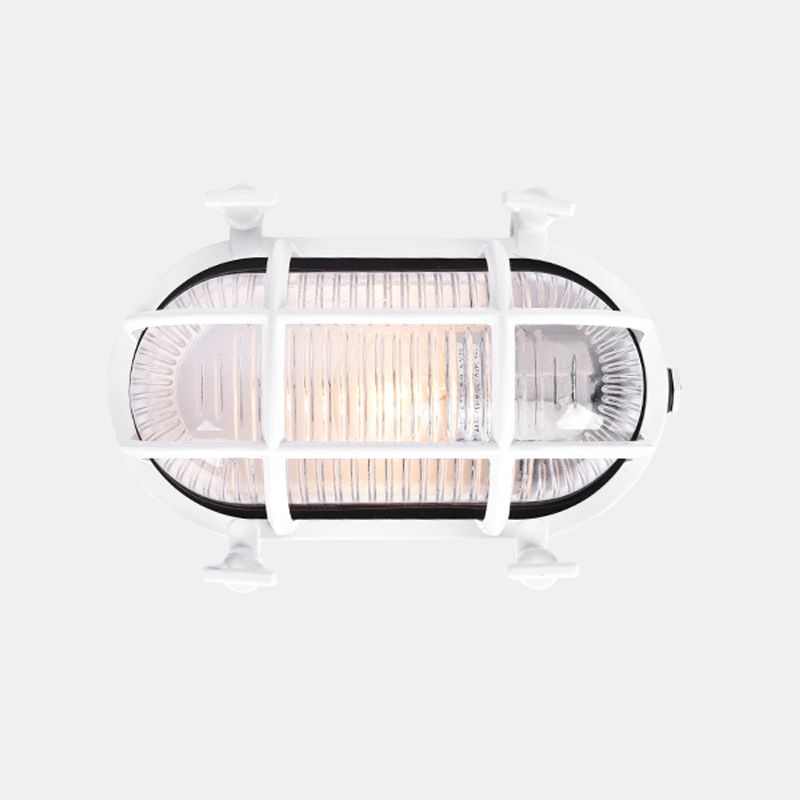 Industrial Style Vanity Light Aluminum Ellipse Shape Vanity Lamp for Shower Room