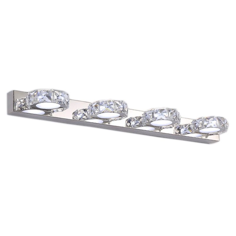 Circles Wall Lighting Fixture Minimalist Style Crystal Clear Wall Mounted Light Fixture
