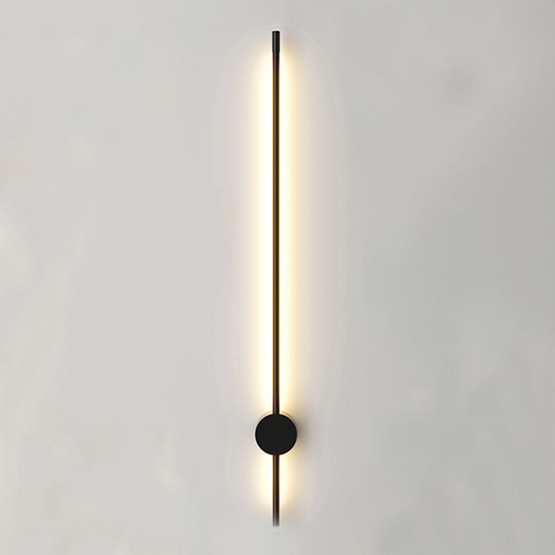 Estilo moderno Luces de apliques de pared lineal 1 Light Wall Lighting Accesors en negro