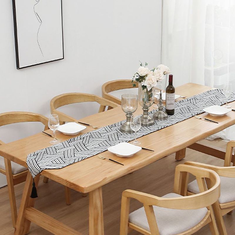 Contemporary Solid Wood Furniture 1/2/5/7 Pcs Dining Room Table Set in Natural