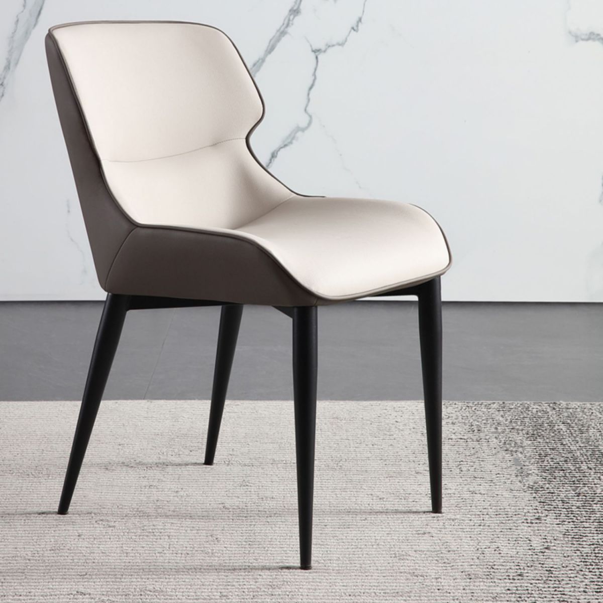 Upholstered Armless Dining Chair Modern Indoor-Outdoor Chair