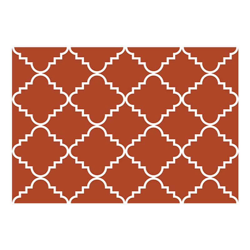 Blue Modern Rug Polyester Geometric Print Area Rug Easy Care Anti-Slip Rug for Drawing Room