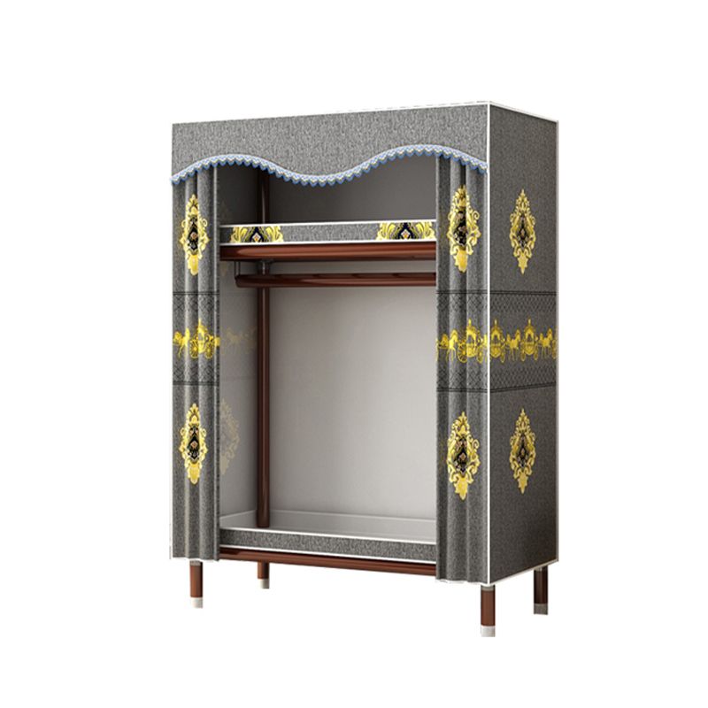 Modern Style Wardrobe Armoire Steel Frame Wardrobe for Bedroom