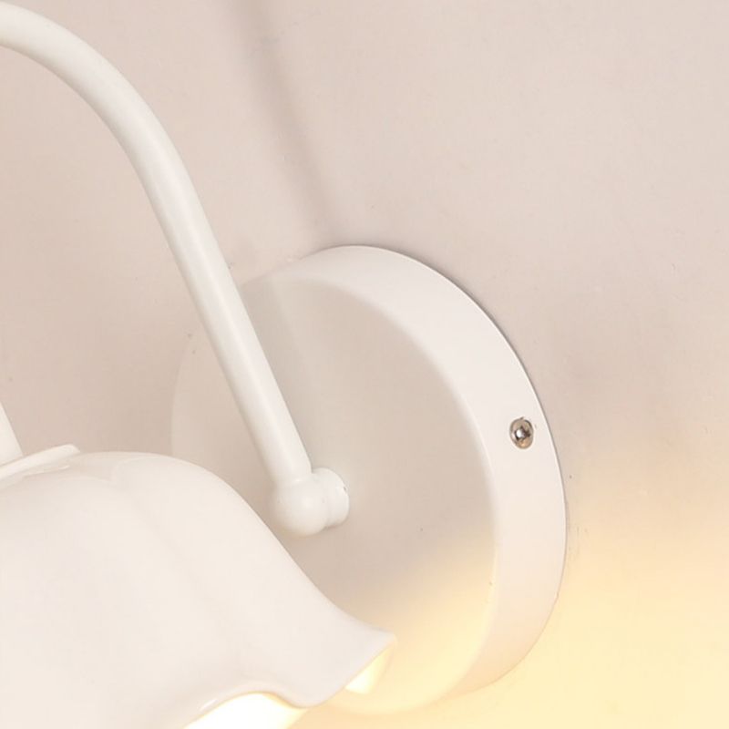 Nordic Style Iron Vanity Light White Geometry Shape Vanity Lamp for Shower Room