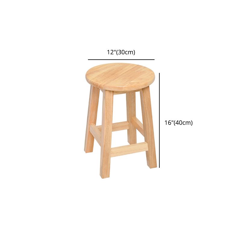Modern Style Solid Wood Bar Stool with Footrest Living Room Lounge Bar Stool
