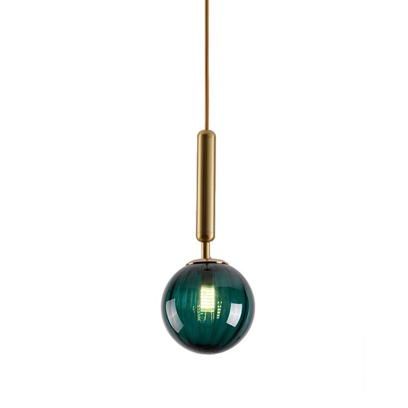 Modern Style Globe Glass Pendant Light Fixtures Living Room Hanging Light