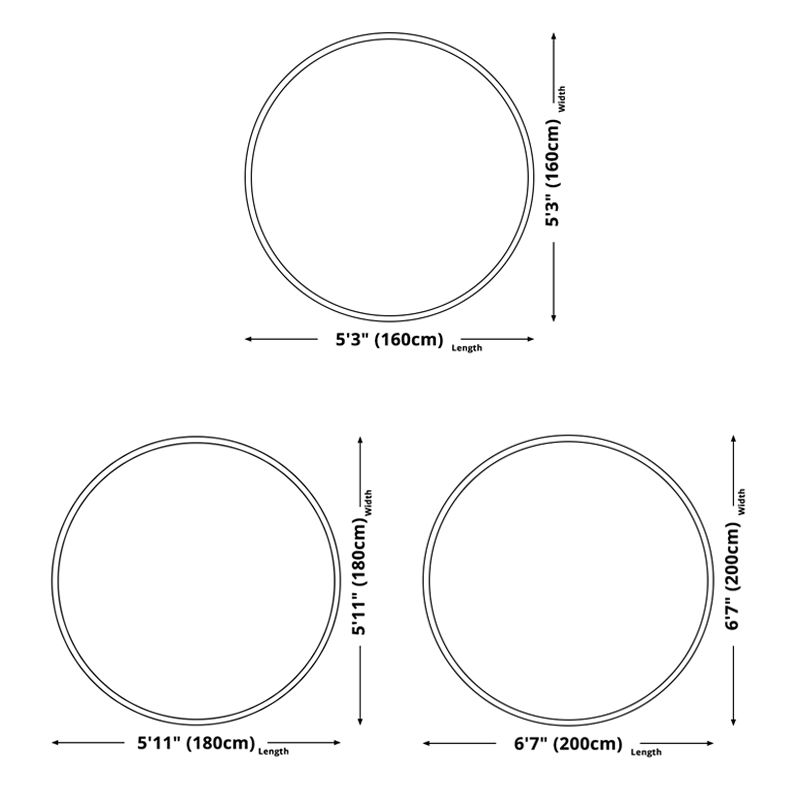 Round Christmas Print Carpet Polyester Modern Rug Stain Resistant Area Carpet for Living Room