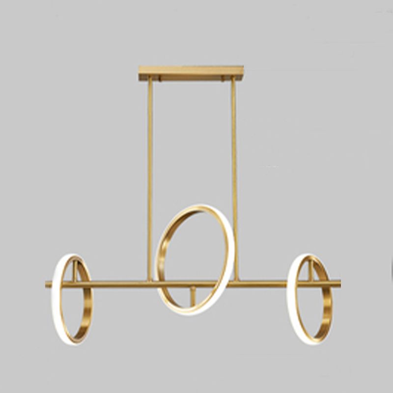 Circle Chandelier Light Fixtures Contemporary Metal Pendant Lights for Kitchen Island