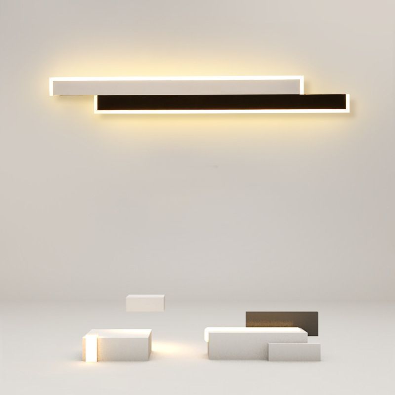 Contemporary Style Linear Wall Mounted Lamps Metal 2 Lights Wall Mounted Lights