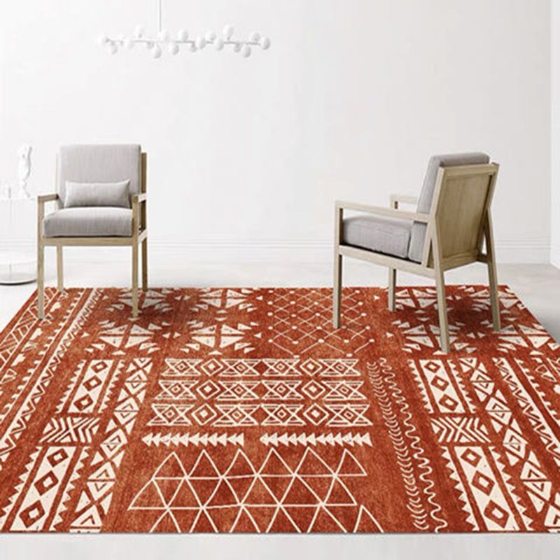 Tapis à domicile multicolore Tapis classique Tribal Imprimer la zone de tapis Polyester avec un tapis de support sans glissement
