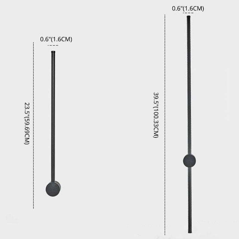 Luz de pared de dormitorio negro de aluminio de estilo simple moderno