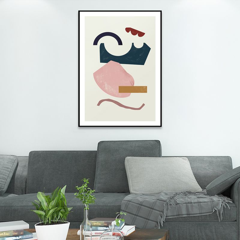 Morandi – décoration murale abstraite, toile texturée nordique, impression de couleurs douces pour couloir