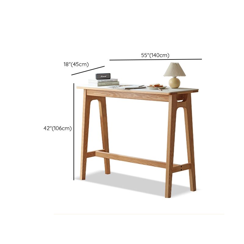 Contemporary Trestle Bar Dining Table Solid Wood Bar Stool Table