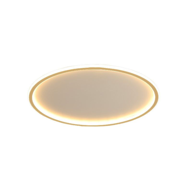 Modern Round Ceiling Light Metal 1-Light Flush Ceiling Lights