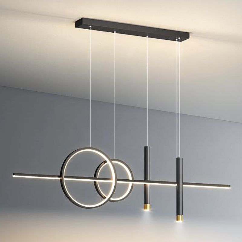 Wrought Iron Black Hanging Pendant Lights Modern Hanging Lamps for Dining Room