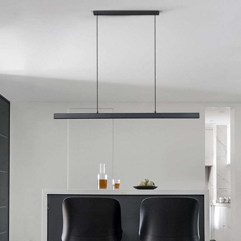 Estilo moderno Lámpara de colgante LED de rectángulo de luz colgante simple para comedor