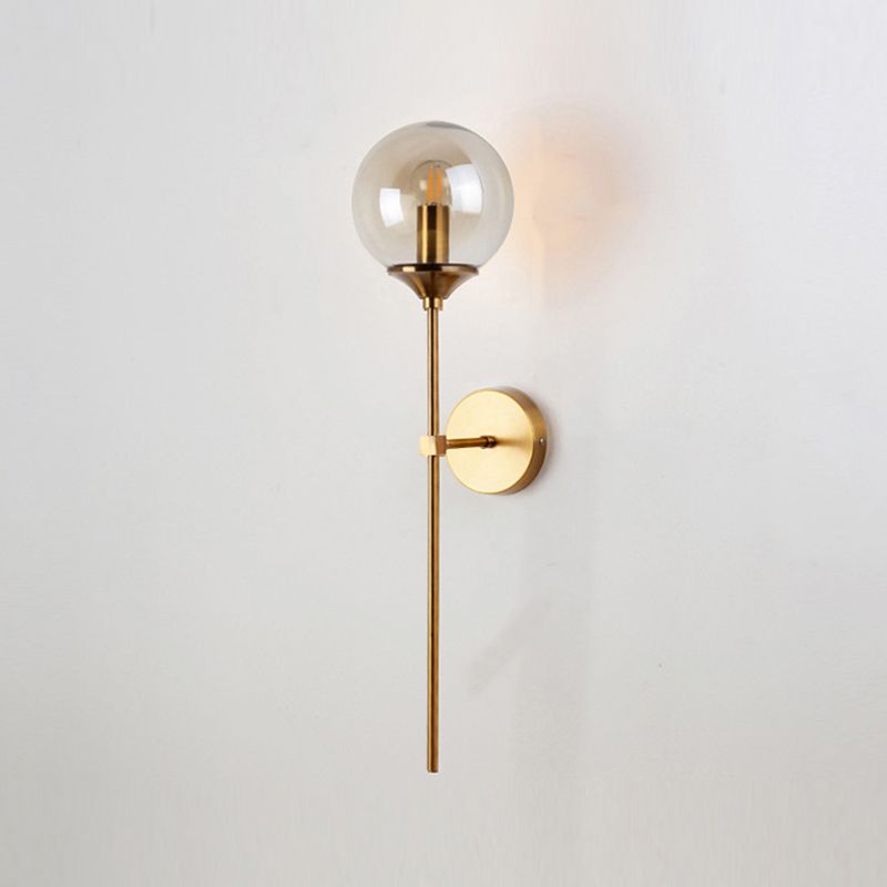 Glass Ball Wall Mounted Lamps Modern Style 1 Light Wall Lighting Fixtures