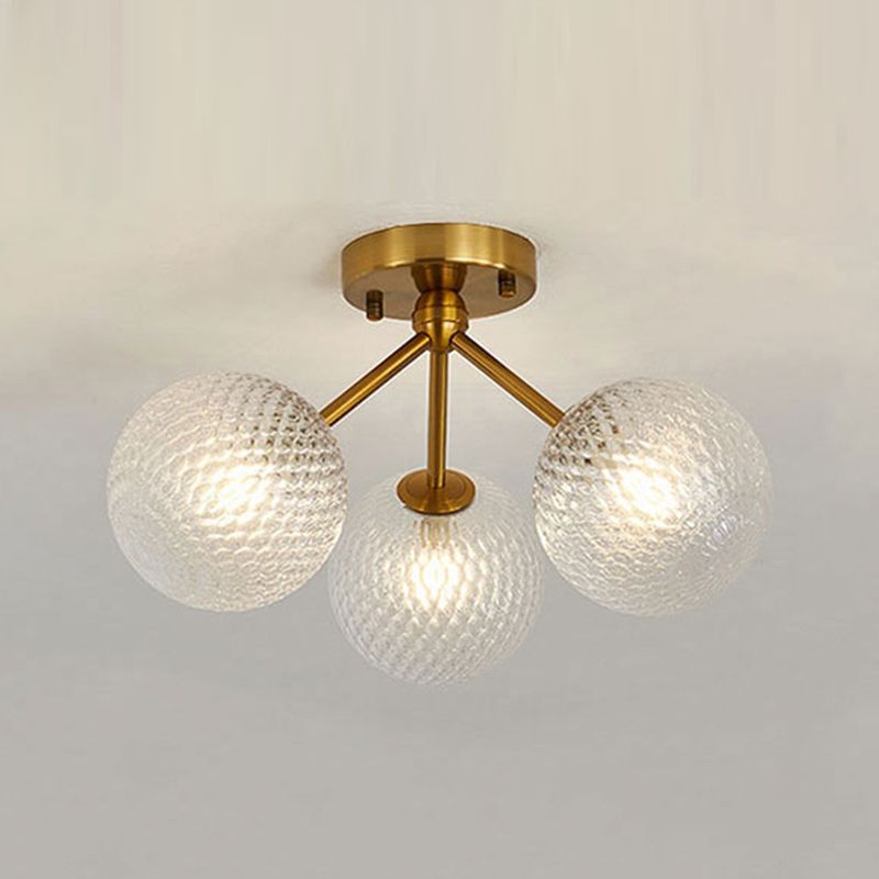 Plafonnier rond en verre, luminaire de plafond encastré de style minimaliste