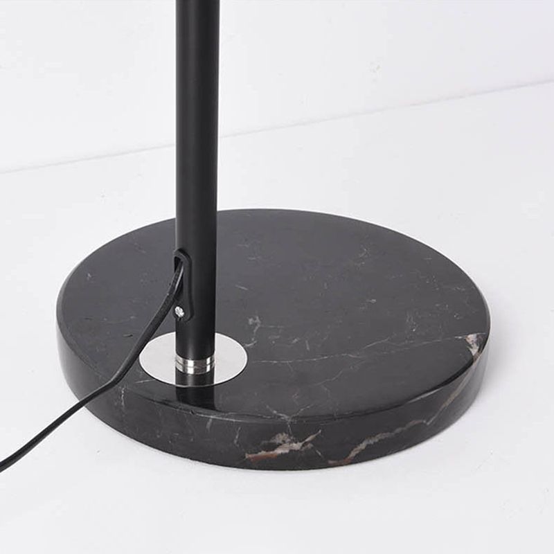 Aluminum Dome Shade Floor Light Nordic 1-Bulb Standing Light with Table