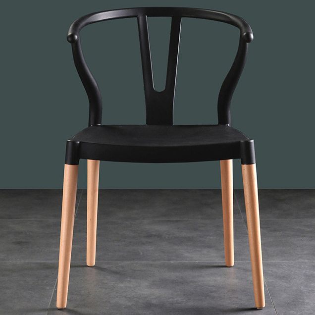 Minimalist Solid Wood Kitchen Dining Arm Chair Bone Fork Dining Arm Chair