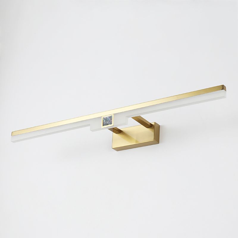 Linear Metal Wall Sconce Modern Style 1-Light Mirror Wall Mount Lighting